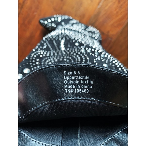 Sexy Faux-Suede Black Studded Boots - Picture 3 of 3